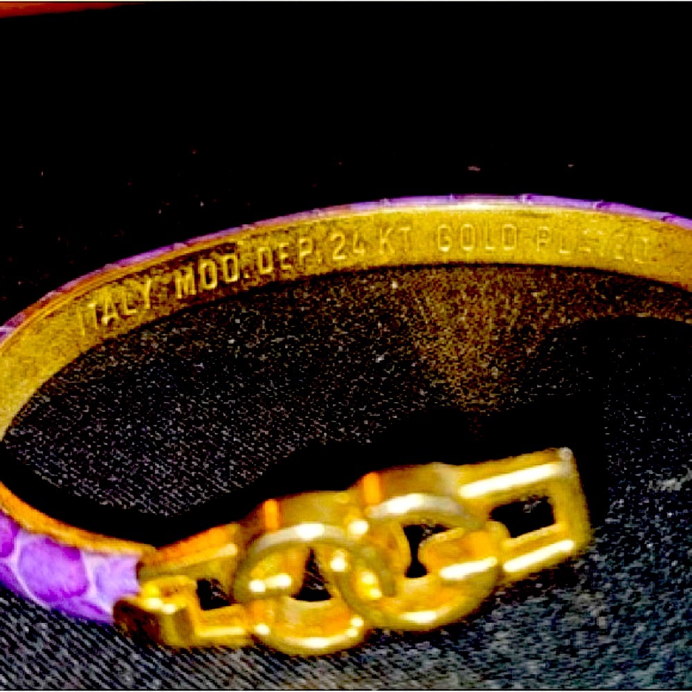 Gold and Purple Women's Bracelet